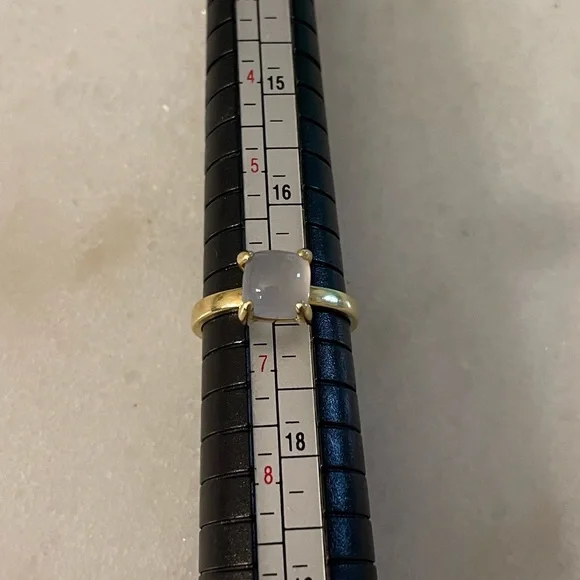 ❌SOLD❌Tiffany RARE gold chalcedony sugar stack ring size 6.25 - Picture 5 of 10